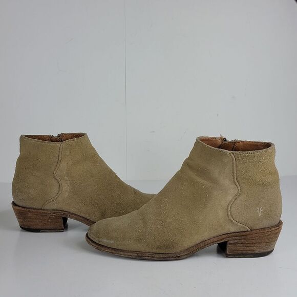 Frye Carson Piping Suede Leather Women's Booties - Picture 12 of 14